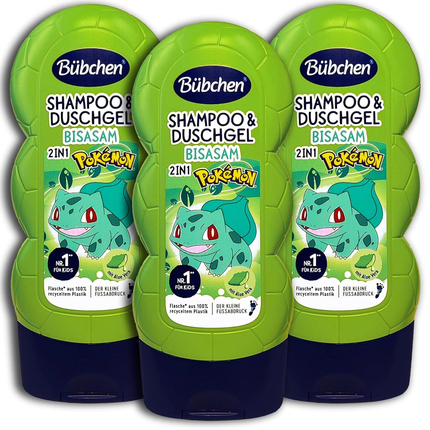 3 er Pack Bübchen Pokémon Shampoo & Duschgel Bisasam 3 x 230 ml