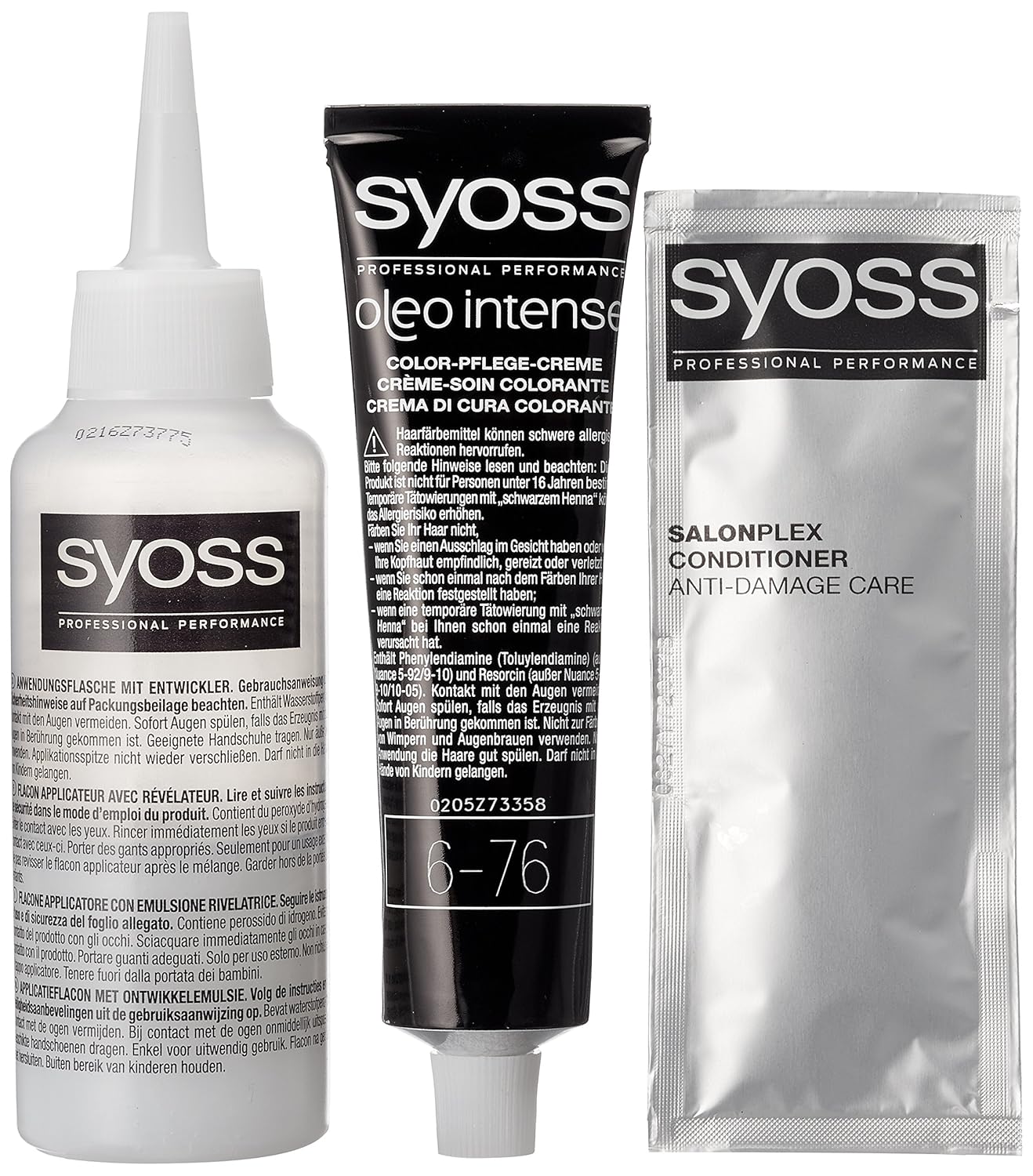 Syoss Oleo Intense Haarfarbe, 6-76 Warmes Kupfer, 3er Pack (3 x 115 ml)