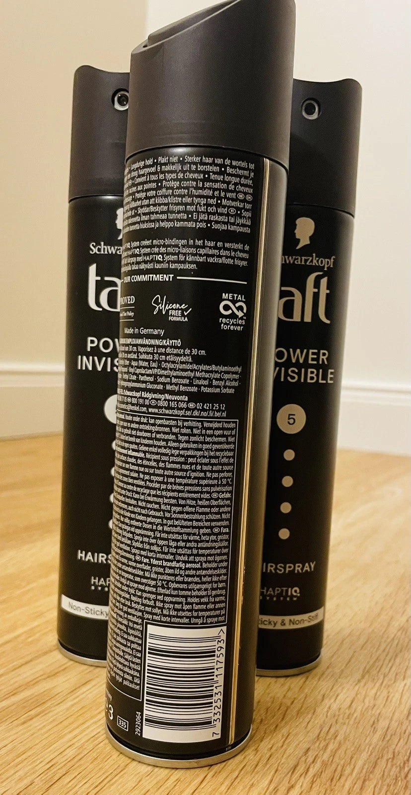 Schwarzkopf Taft Power Invisible Haarspray – Halt 5 | 3er-Pack