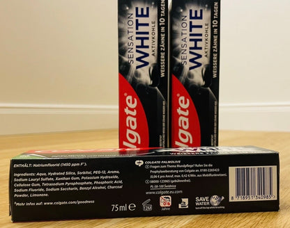 Colgate Sensation White Aktivkohle Zahnpasta | 3er-Pack
