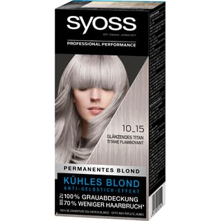 SYOSS Coloration, Haarfarbe Stufe 3 10_15 Glänzendes Titan, intensiver metallischer Glanz, 3er Pack (3 x 115 ml)