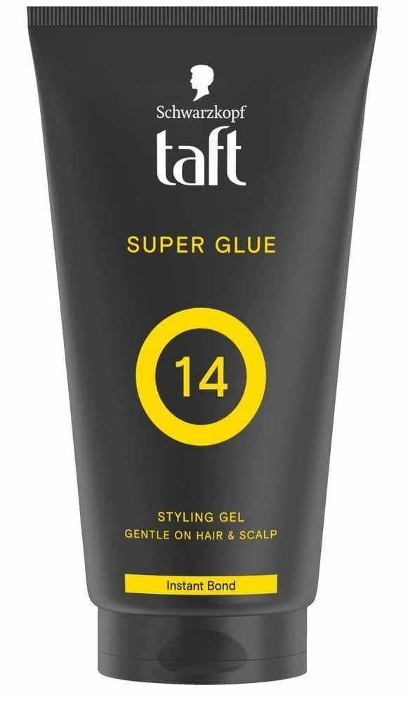 TAFT Schwarzkopf Power Haargel Tube/Level 14 - Super Glue - 6er Pack (6 x 150ml)