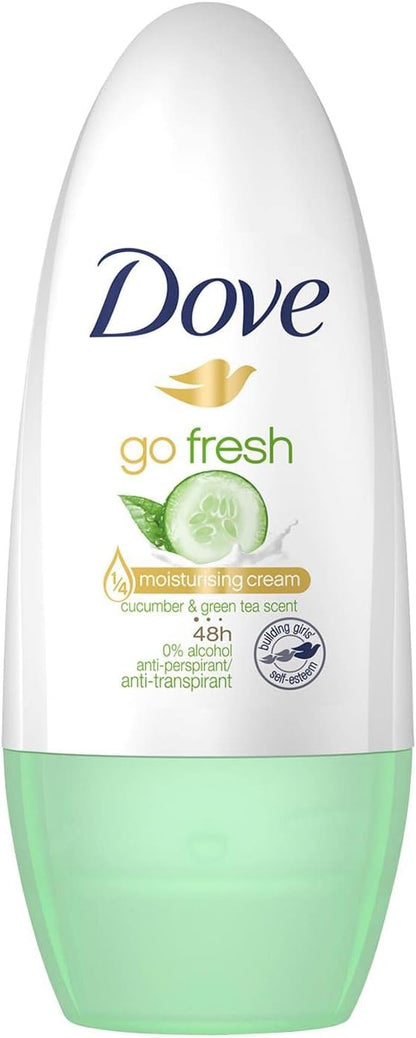 6 x Dove Go Fresh Cucumber & Green Tea Scent Roll On 50ml