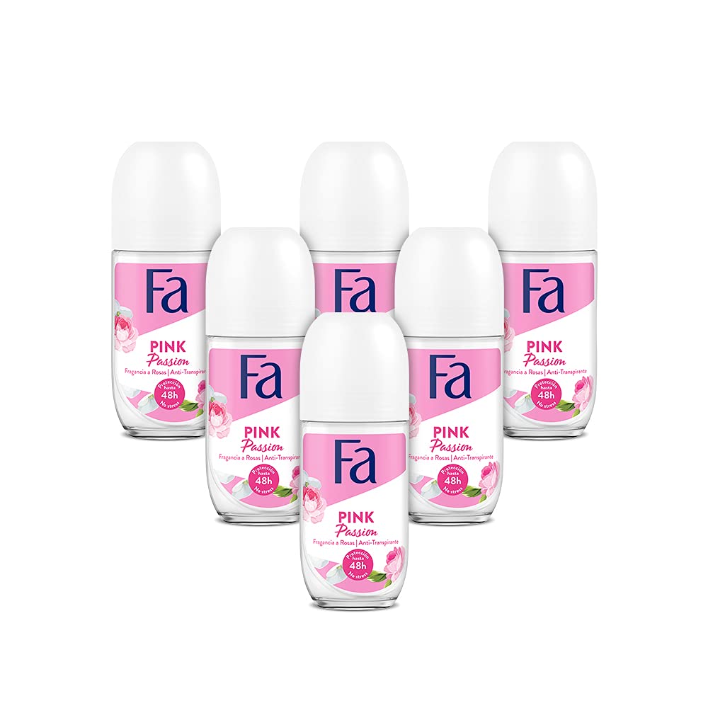 Fa Roll-On Pink Passion, 50 ml (6 Stück), insgesamt 300 ml