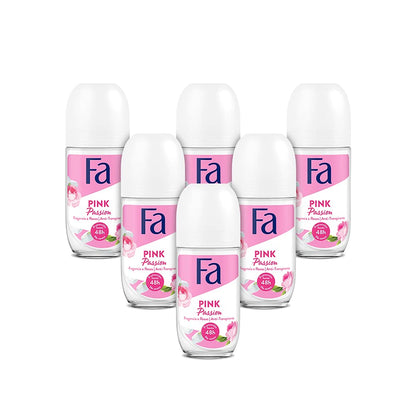 Fa Roll-On Pink Passion, 50 ml (6 Stück), insgesamt 300 ml