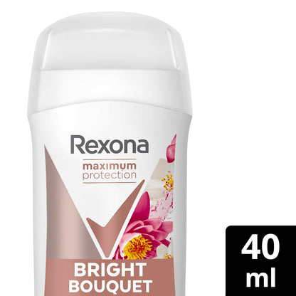 Rexona Anti-Transpirant Deo Stick Bright Bouquet Deodorant mit 3x Schutz gegen starkes Schwitzen und Körpergeruch 40 ml 1 Stück
