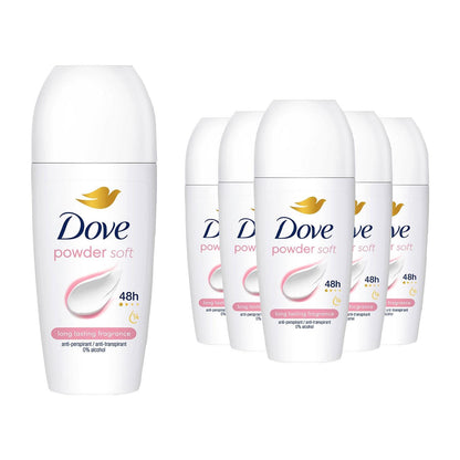Dove Powder Deo Roller - 6 x 50 ml