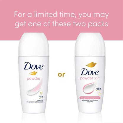 Dove Powder Deo Roller - 6 x 50 ml
