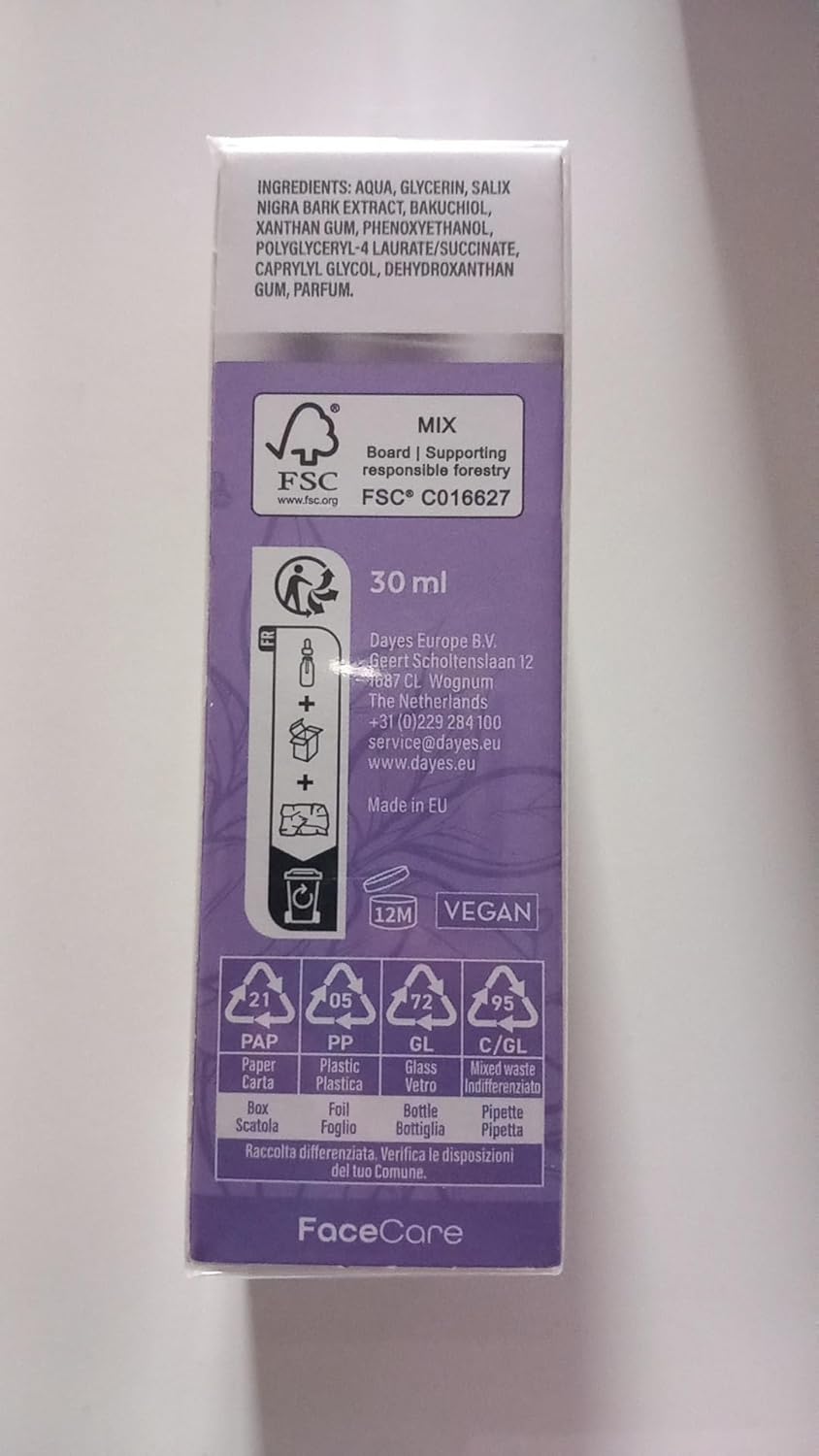 SkinBliss Bakuchiol Toning Serum, Vegan Face Serum with Willow Bark Extract, 99% Natural Ingredients for Refining and Toning Skin, 30 ml