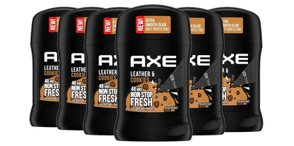 Axe Deodorant Stick Leather & Cookies Deo ohne Aluminium mit langanhaltendem Duft 6 Stück x 50 ml