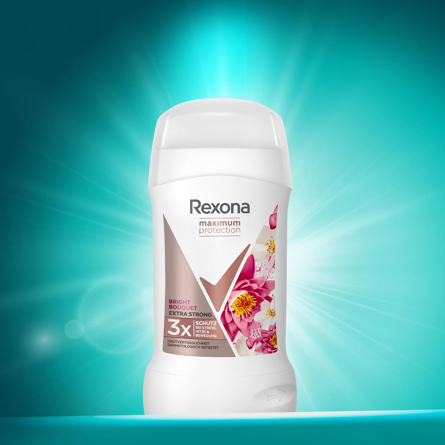 Rexona Anti-Transpirant Deo Stick Bright Bouquet Deodorant mit 3x Schutz gegen starkes Schwitzen und Körpergeruch 40 ml 1 Stück