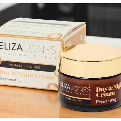 Eliza Jones Laboratories Eliza Jones Pro Age Gesichtscreme für Tag und Nacht, 50 ml, vegan, Anti-Aging, mit Hyaluronsäure, Peptiden, süßen Mandeln und Hagebuttenrose, feuchtigkeitsspendend, nährend