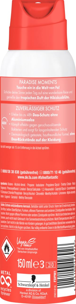 FA Deospray Women "Paradise Moments" - 6er Pack (6 x 150ml)