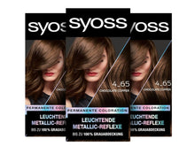 Syoss Color Coloration Metallic Collection 4–65 Chocolate Copper 3x115ml, permanente Coloration für leuchtende Metallic-Reflexe, für bis zu 100% Grauhaarabdeckung und bis zu 10 Wochen Farbintensität