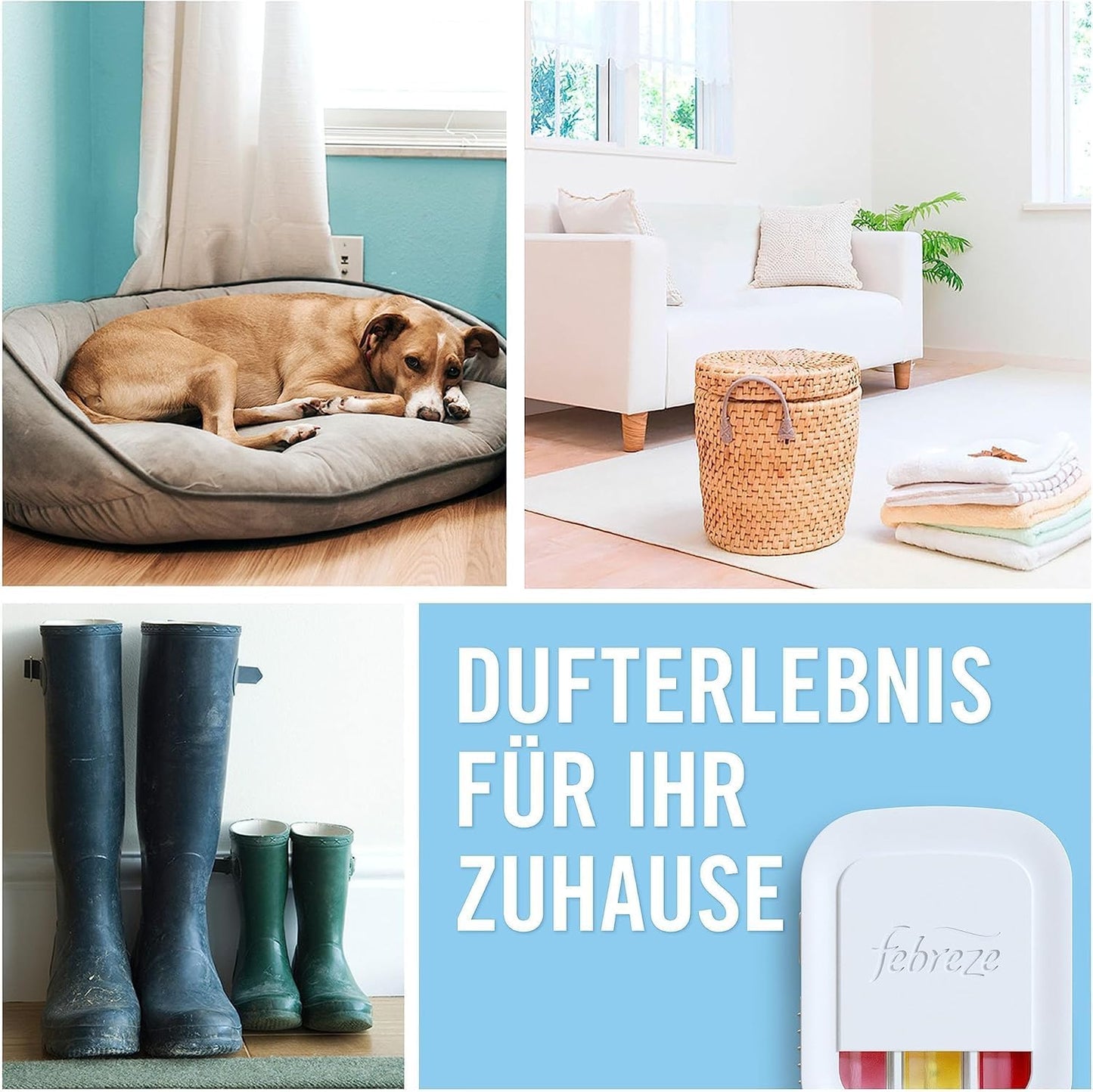 Febreze 3Volution Duftstecker ZERO% Aqua, Nachfüller, Raumduft Und Lufterfrischer