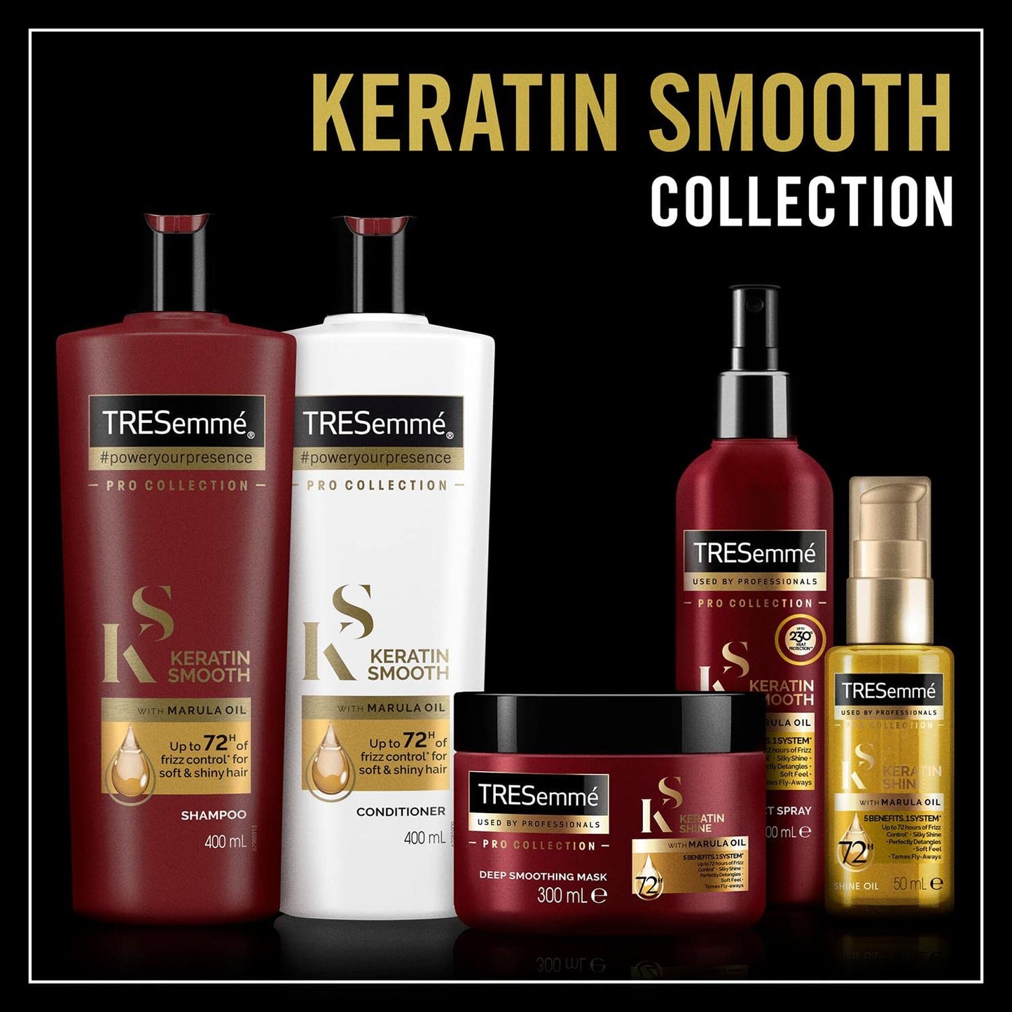 TRESemme Pro Collection Keratin Smooth Shampoo 400ml - 3 Stück pro Pack