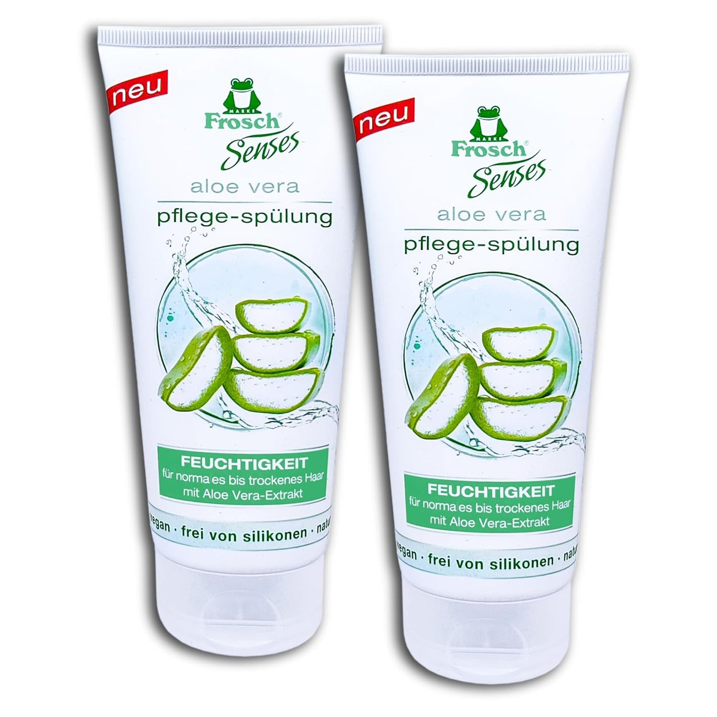 2 er Pack Frosch Sense Pflge Spülung Aloe Vera Haarpflege Silikonfrei 2 x 200 ml