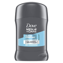 Dove for Men Plus Care Clean Comfort Stick Anti-Transpirant/Deodorant, 50 ml, Pack of 6