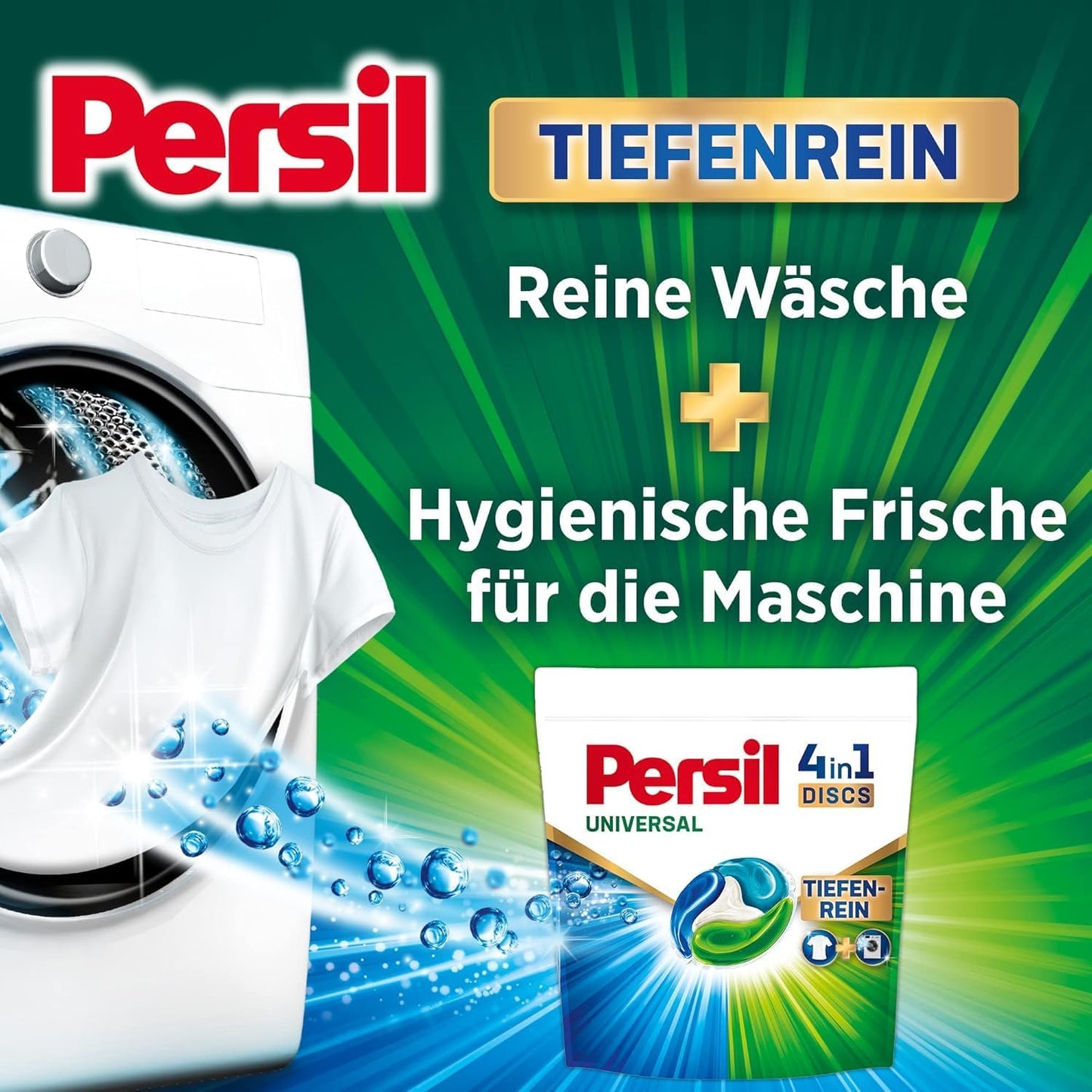 Persil Universal 4in1 DISCS 76 Waschladungen, Universal Waschmittel mit Tiefenrein Technologie