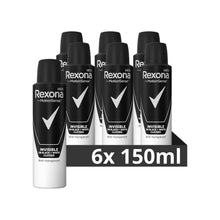 Rexona Men MotionSense Anti-Transpirant Spray Invisible on Black + White Clothes Deo gegen starkes Schwitzen und Körpergeruch mit 48 Stunden Schutz 6x 150 ml