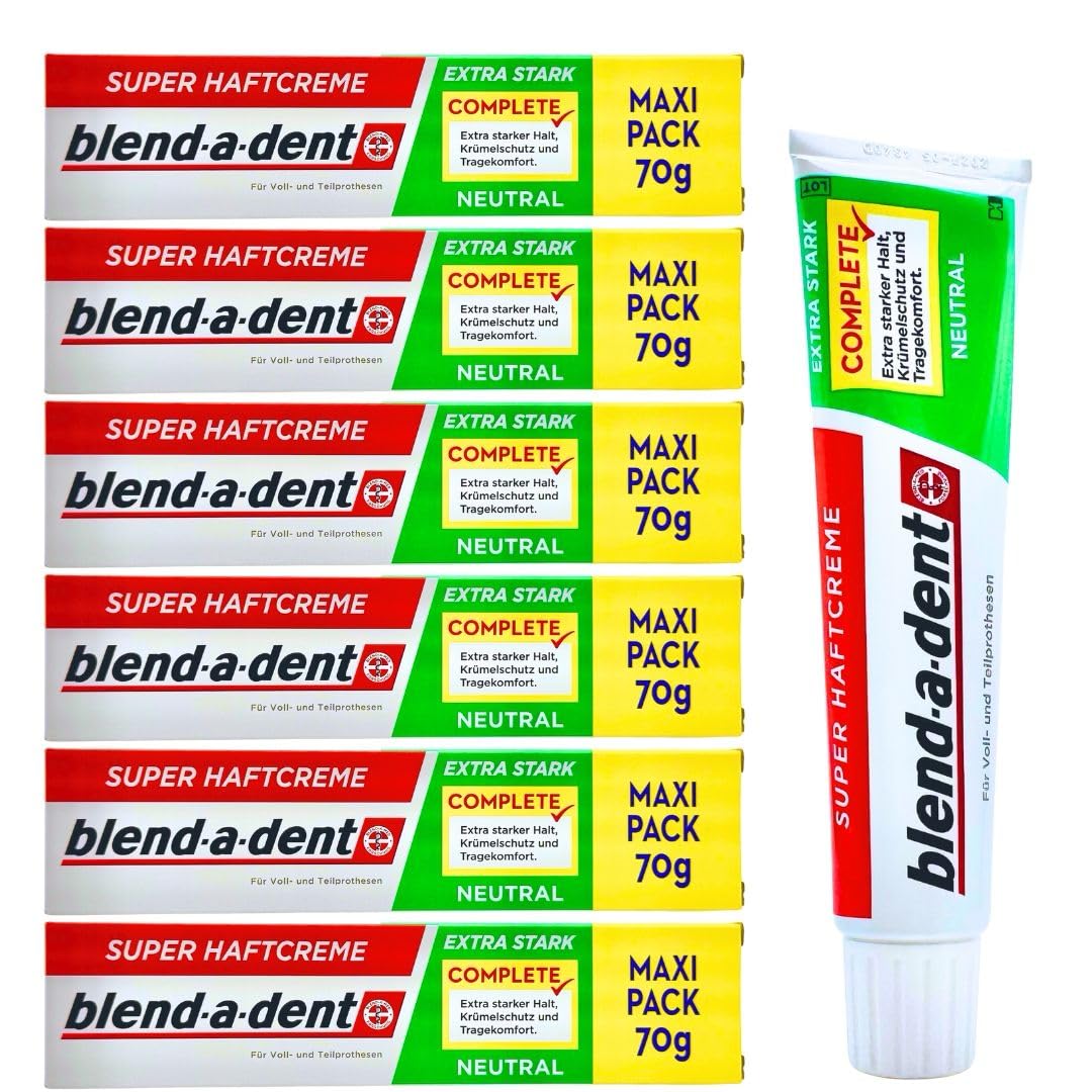 Blend-a-Dent Super Haftcreme Extra Stark Neutral 6×70g