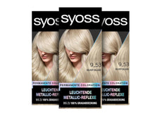 Syoss Color Coloration Metallic Collection 9–53 Silver Blush (3 x 115 ml), permanente Coloration für leuchtende Metallic-Reflexe, für bis zu 100% Grauhaarabdeckung und bis zu 10 Wochen Farbintensität