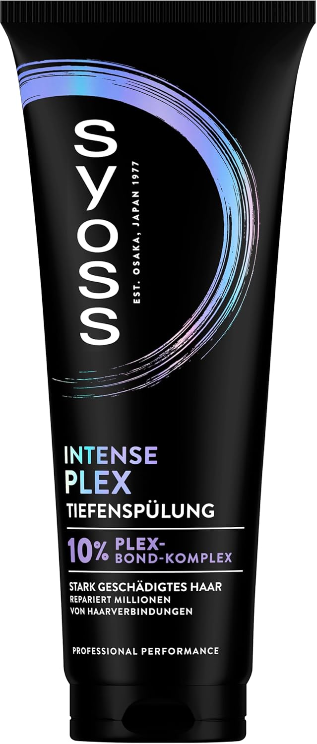 SYOSS Tiefenspülung Intense Plex (250 ml), reparierende Spülung mit 10% Plex-Bond-Komplex, Haarspülung für stark geschädigtes Haar repariert Millionen von Haarverbindungen