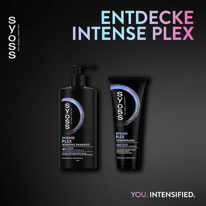SYOSS Tiefenspülung Intense Plex (250 ml), reparierende Spülung mit 10% Plex-Bond-Komplex, Haarspülung für stark geschädigtes Haar repariert Millionen von Haarverbindungen