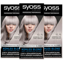 SYOSS Coloration, Haarfarbe Stufe 3 10_15 Glänzendes Titan, intensiver metallischer Glanz, 3er Pack (3 x 115 ml)