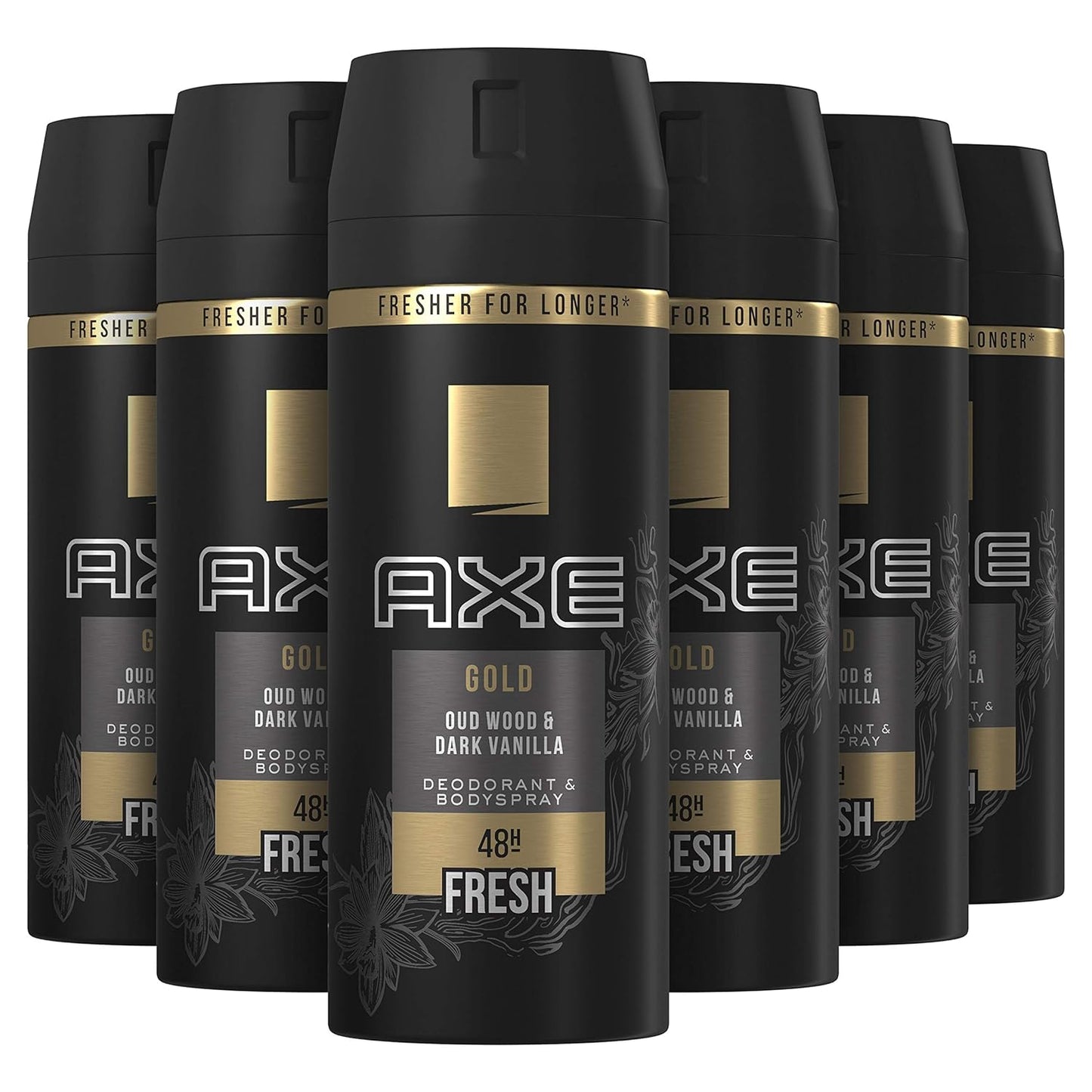 6x Axe Deodorant Bodyspray Gold 150 ml