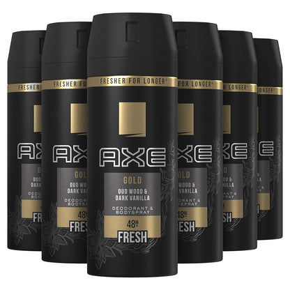 6x Axe Deodorant Bodyspray Gold 150 ml
