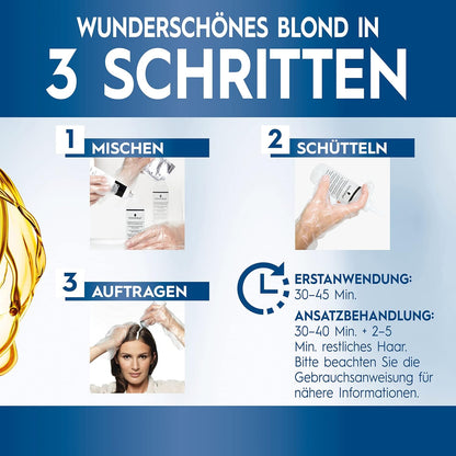 Schwarzkopf Blonde Aufheller L1++ (2x 143 ml), Haarfärbemittel für Öl-aktiviertes Haare Aufhellen mit HaptIQ System, für bis zu 9 Stufen ohne Gelbstich