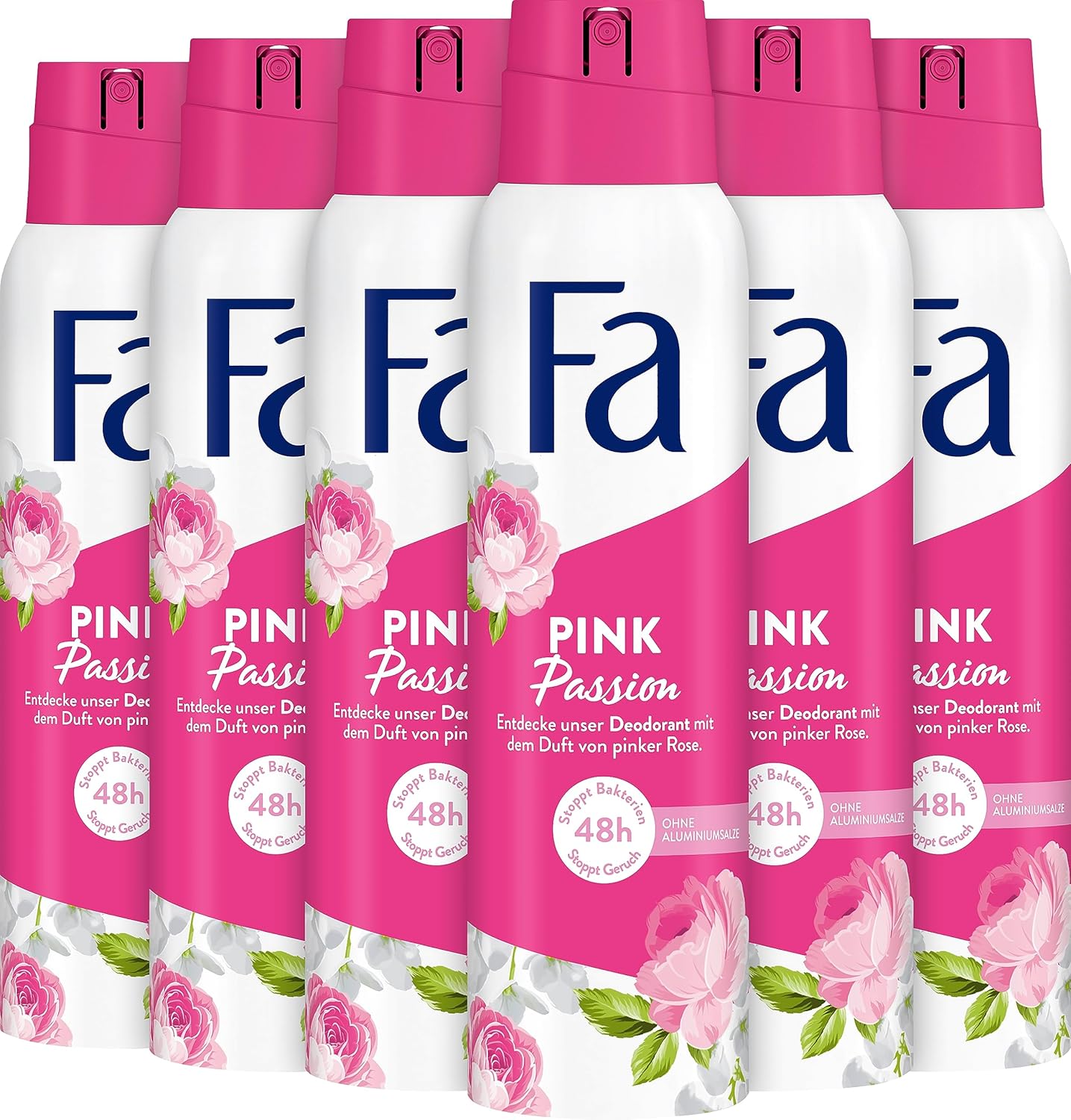 FA Deospray 150 ml Pink Passion, 6er Pack, Jahresvorrat, 6x 150 ml