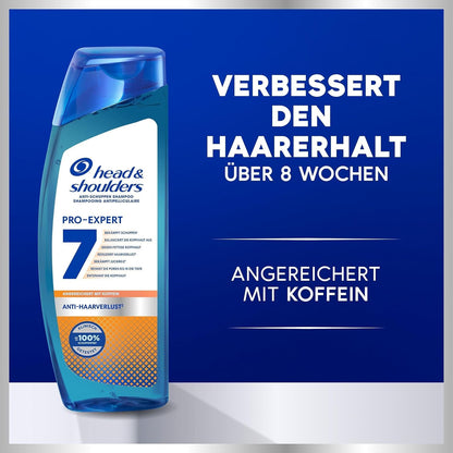 Head & Shoulders PRO-EXPERT 7 Anti-Haarverlust Anti-Schuppen-Shampoo Angereichert Mit Koffein 250ml, Bekämpft 7 Kopfhautprobleme, Kopfhautschutz