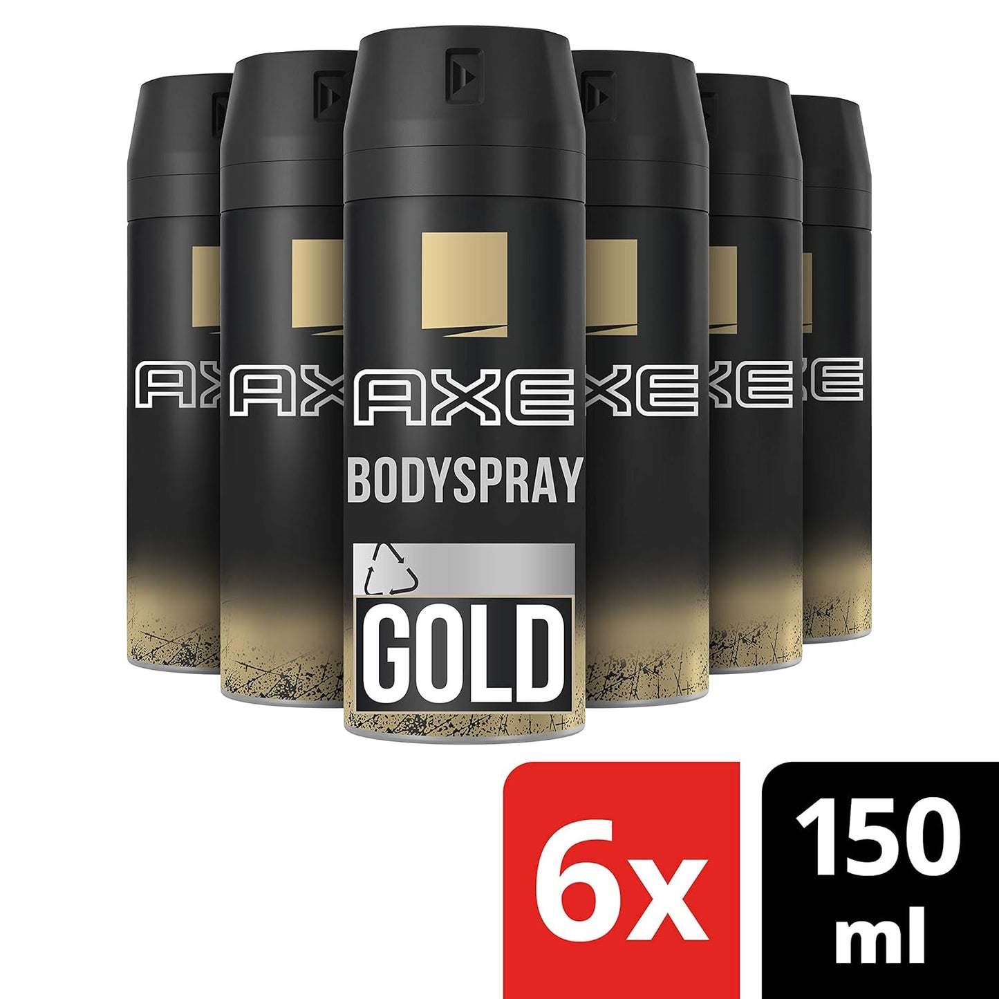 6x Axe Deodorant Bodyspray Gold 150 ml