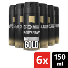 6x Axe Deodorant Bodyspray Gold 150 ml