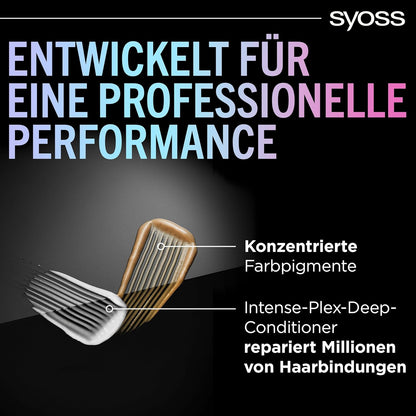 Syoss Color Coloration Metallic Collection 9–53 Silver Blush (3 x 115 ml), permanente Coloration für leuchtende Metallic-Reflexe, für bis zu 100% Grauhaarabdeckung und bis zu 10 Wochen Farbintensität