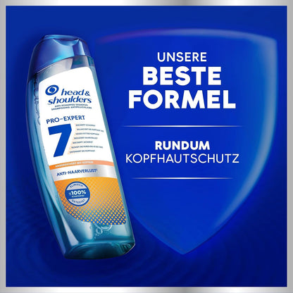 Head & Shoulders PRO-EXPERT 7 Anti-Haarverlust Anti-Schuppen-Shampoo Angereichert Mit Koffein 250ml, Bekämpft 7 Kopfhautprobleme, Kopfhautschutz