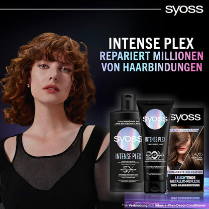 Syoss Color Coloration Metallic Collection 4–65 Chocolate Copper 3x115ml, permanente Coloration für leuchtende Metallic-Reflexe, für bis zu 100% Grauhaarabdeckung und bis zu 10 Wochen Farbintensität
