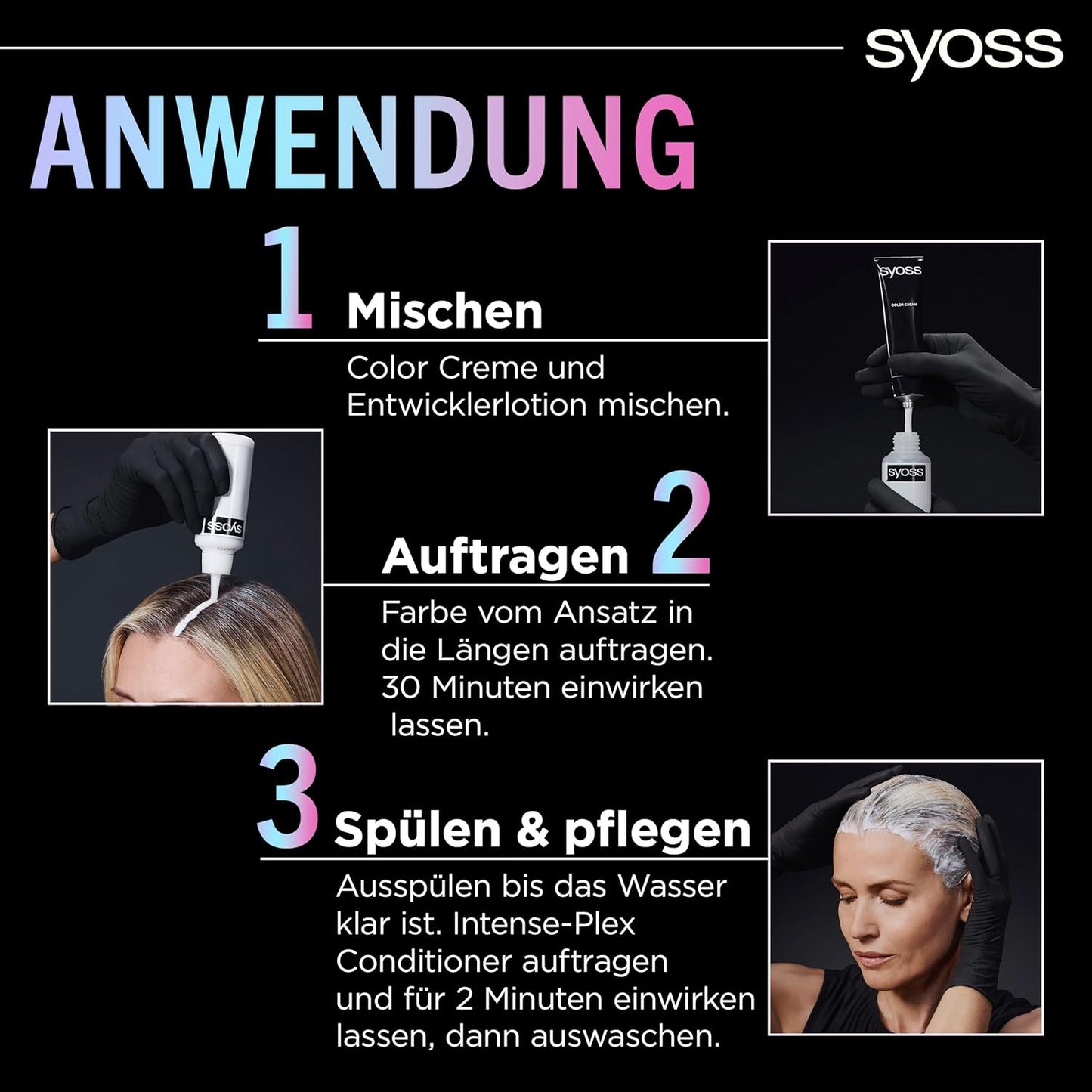 Syoss Color Coloration Metallic Collection 9–53 Silver Blush (3 x 115 ml), permanente Coloration für leuchtende Metallic-Reflexe, für bis zu 100% Grauhaarabdeckung und bis zu 10 Wochen Farbintensität