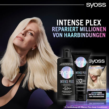 Syoss Color Coloration Metallic Collection 9–53 Silver Blush (3 x 115 ml), permanente Coloration für leuchtende Metallic-Reflexe, für bis zu 100% Grauhaarabdeckung und bis zu 10 Wochen Farbintensität