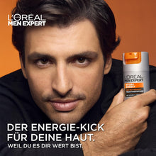 L'Oréal Men Expert Gesichtspflege gegen müde Haut für Männer, Belebende Feuchtigkeitscreme 24H Anti-Müdigkeit, Gesichtscreme für Herren mit Vitamin C und Proteinen, Hydra Energy, 1 x 50 ml