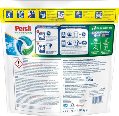 Persil Universal 4in1 DISCS 76 Waschladungen, Universal Waschmittel mit Tiefenrein Technologie