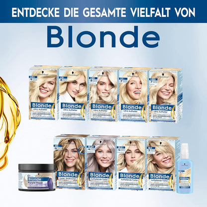 Schwarzkopf Blonde Aufheller L1++ (2x 143 ml), Haarfärbemittel für Öl-aktiviertes Haare Aufhellen mit HaptIQ System, für bis zu 9 Stufen ohne Gelbstich