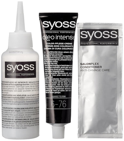 Syoss Oleo Intense Haarfarbe, 6-76 Warmes Kupfer, 3er Pack (3 x 115 ml)