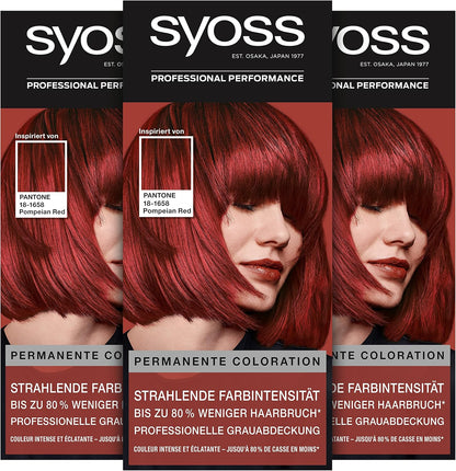 SYOSS inspiriert von PANTONE 16-1337 Coral Gold Permanente Coloration Stufe 3, 3er Pack (3x 115 ml)