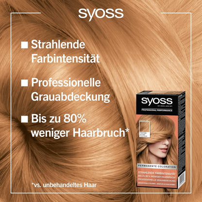 SYOSS inspiriert von PANTONE 16-1337 Coral Gold Permanente Coloration Stufe 3, 3er Pack (3x 115 ml)