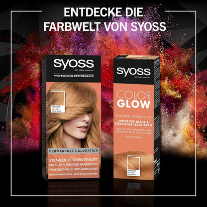 SYOSS inspiriert von PANTONE 16-1337 Coral Gold Permanente Coloration Stufe 3, 3er Pack (3x 115 ml)