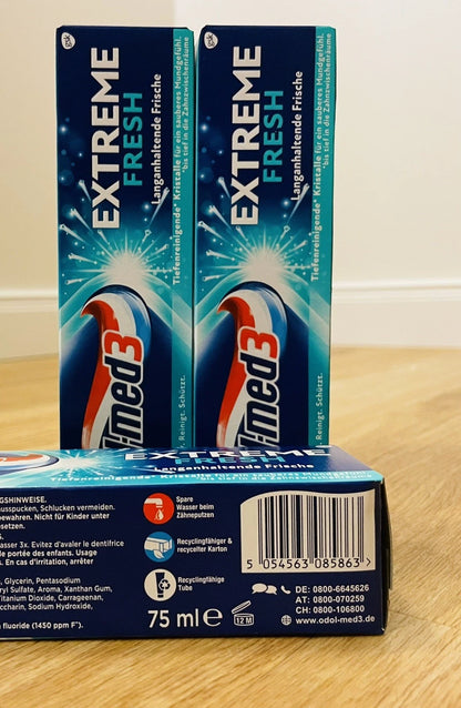 Odol-med3 Extreme Fresh Zahnpasta | 3er-Pack