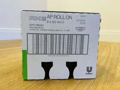 6x AXE Roll-On Epic Fresh 50 ml – Herren Deodorant